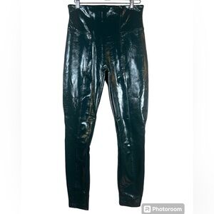 Spanx Faux Patent Leather Leggings Size Medium